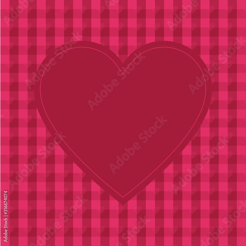 Pink background with empty heart shape for text  greeting card for Valentine s day  wedding  mother s day  copy space