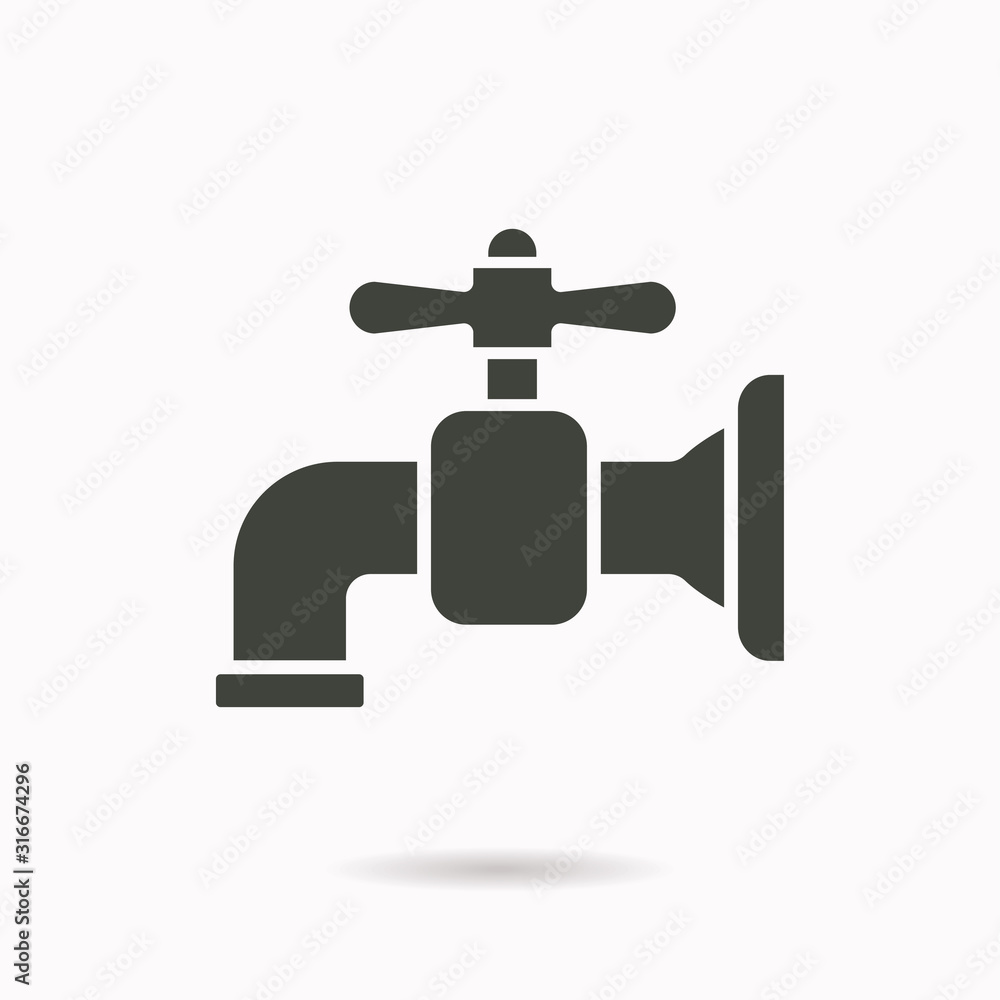 Faucet icon. Vector illustration for graphic and web design. Faucet icon. Vector illustration for graphic and web design.