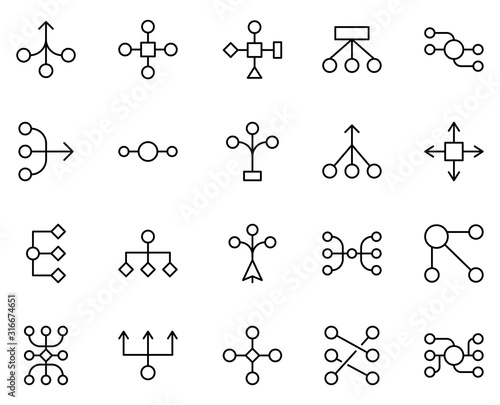 Flat line icon