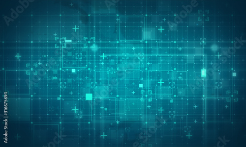Abstract Grid Structure background.Digital network technology concept