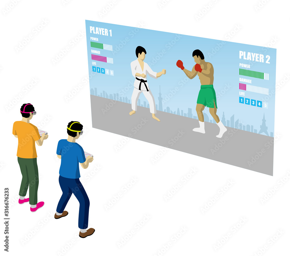 Obraz premium バーチャルゲーム