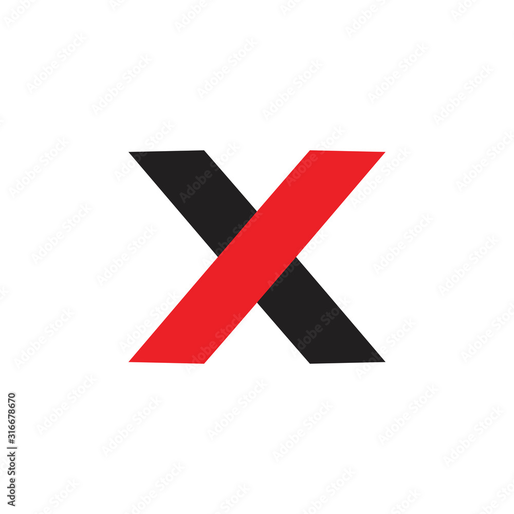 letter x simple line geometric vector letter x simple line geometric vector