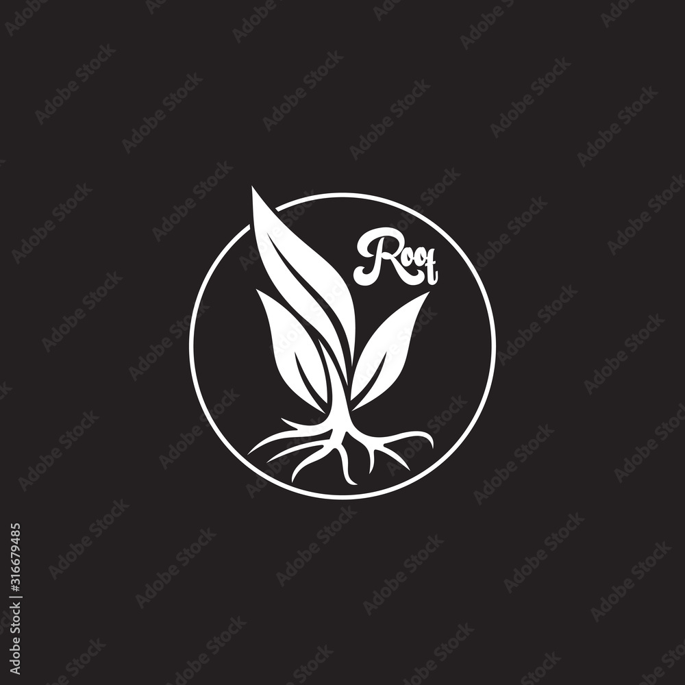symbol vector of tree root curves flat geometric design logo symbol vector of tree root curves flat geometric design logo