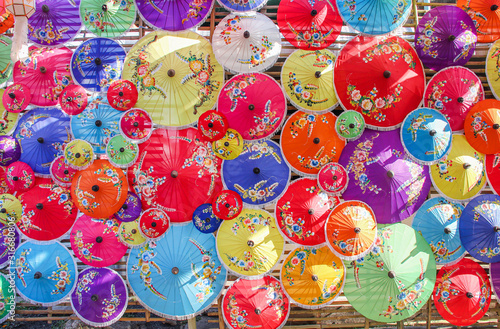 January,17, 2020 , Bo Sang Umbrella Festival at Bo Sang Umbrella Handicraft Centre. San Kamphaeng district , Chiang Mai Thailand photo