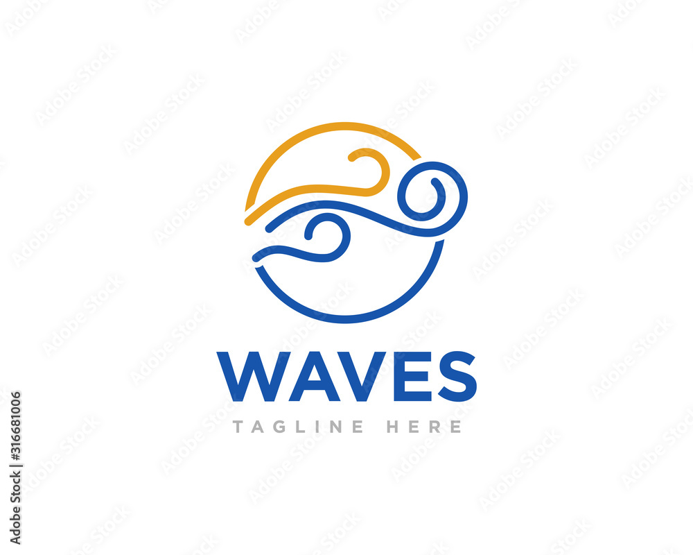Abstract Wave Logo Design Vector Abstract Wave Logo Design Vector
