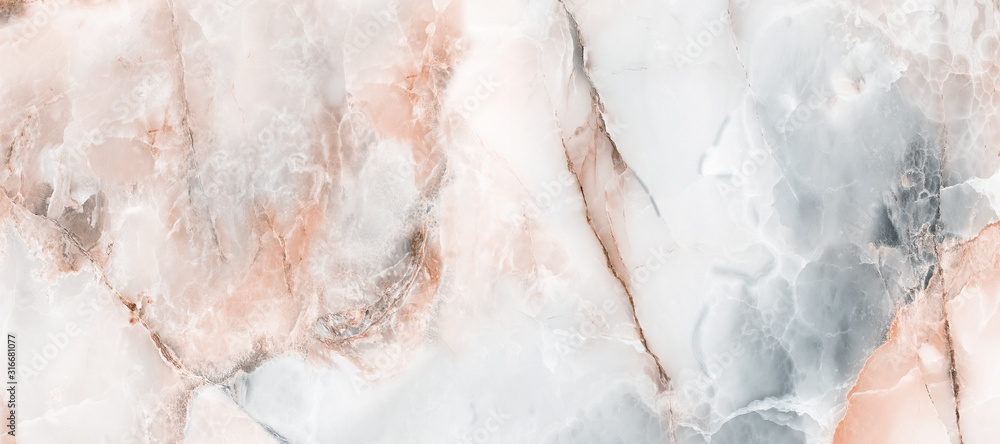Fototapeta premium Polished onyx marble with high-resolution, emperador marble, natural breccia stone agate surface, modern Italian marble for interior-exterior home decoration tile and ceramic tile surface, wallpaper.