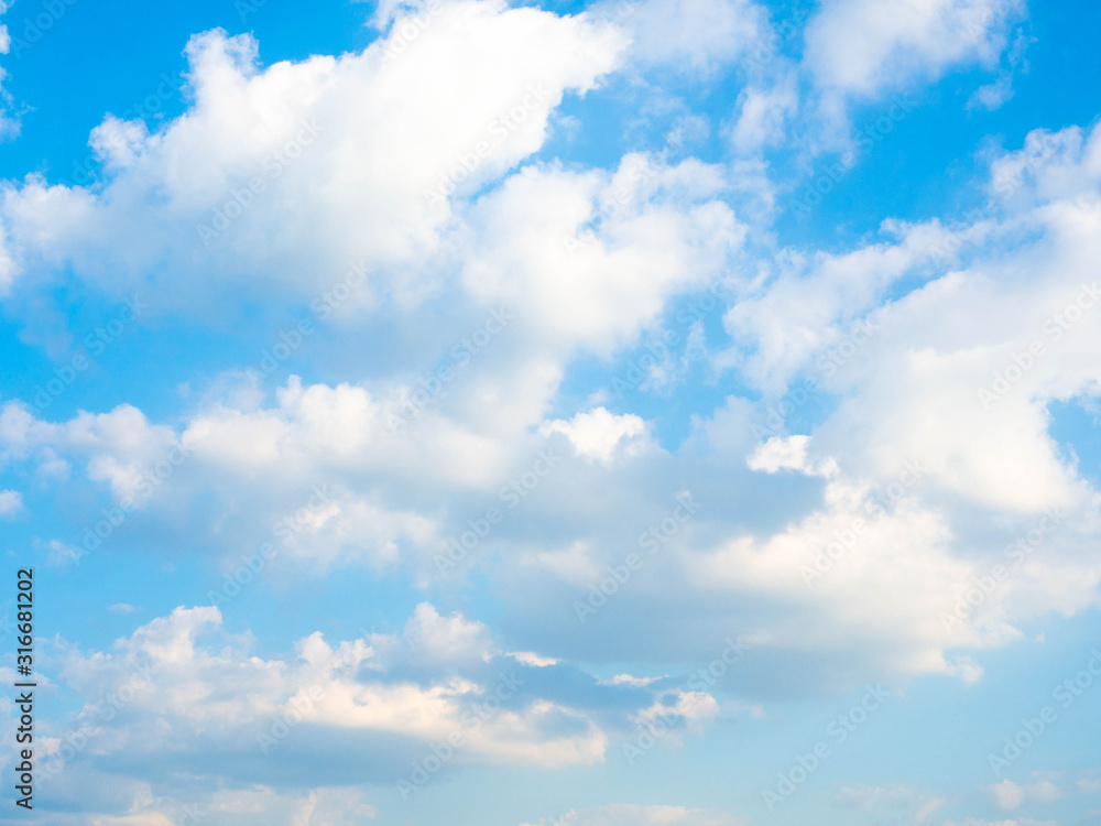 Blue Sky background with clouds color White Blue Sky background with clouds color White