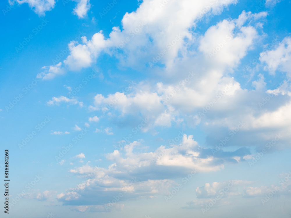 Blue Sky background with clouds color White Blue Sky background with clouds color White