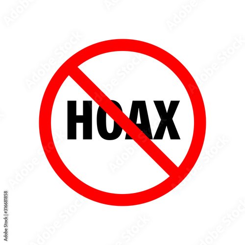 a logotype or typography about hoax
