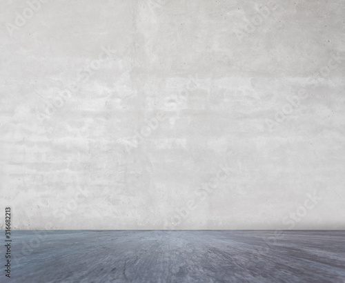 room with concrete wall