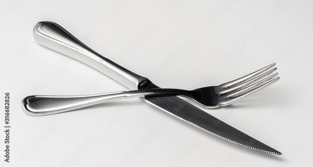 Fork and knife isolated on white background Fork and knife isolated on white background