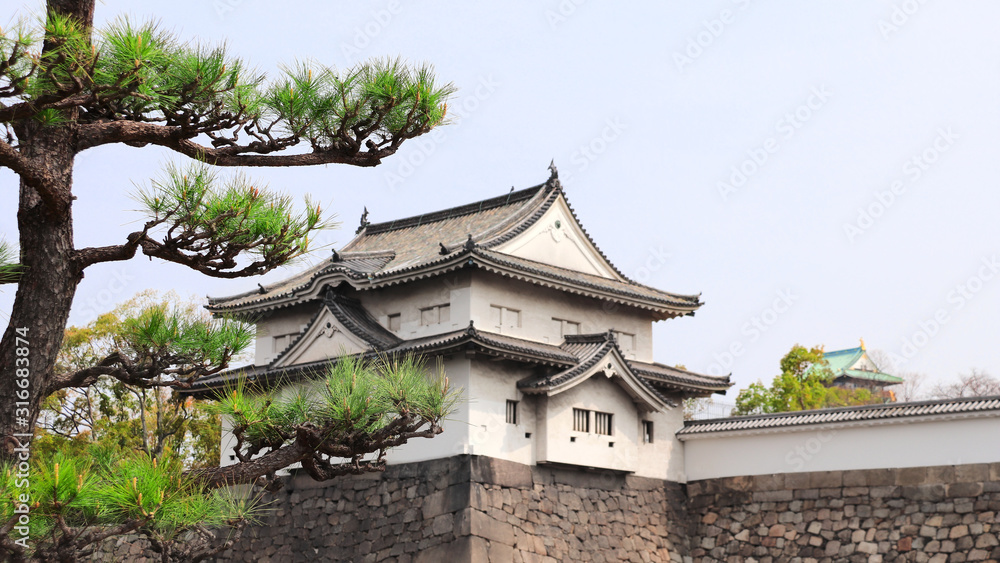 Watch tower of Osaka Castle, Japan