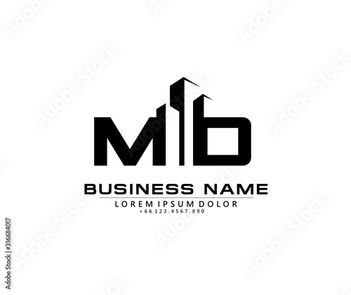 M D MD Initial building logo concept
