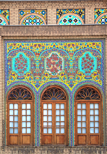 Facade of Golestan Palace, Tehran, Iran