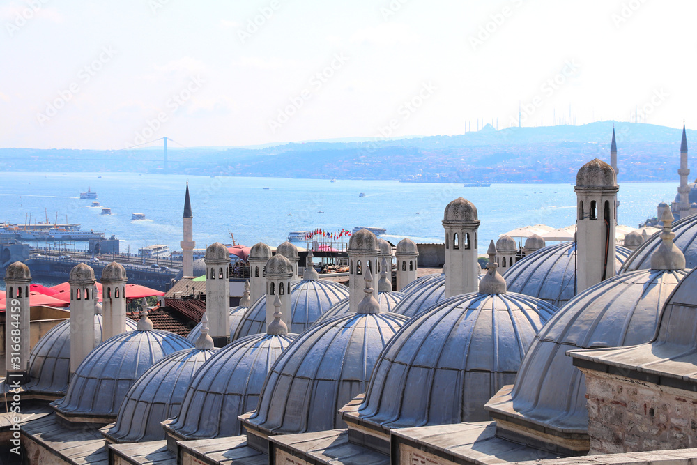 Aerial view from Suleymaniye Mosque, Istanbul, Turkey Aerial view from Suleymaniye Mosque, Istanbul, Turkey