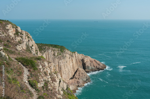 Cliff in Hong Kong global geopark of china