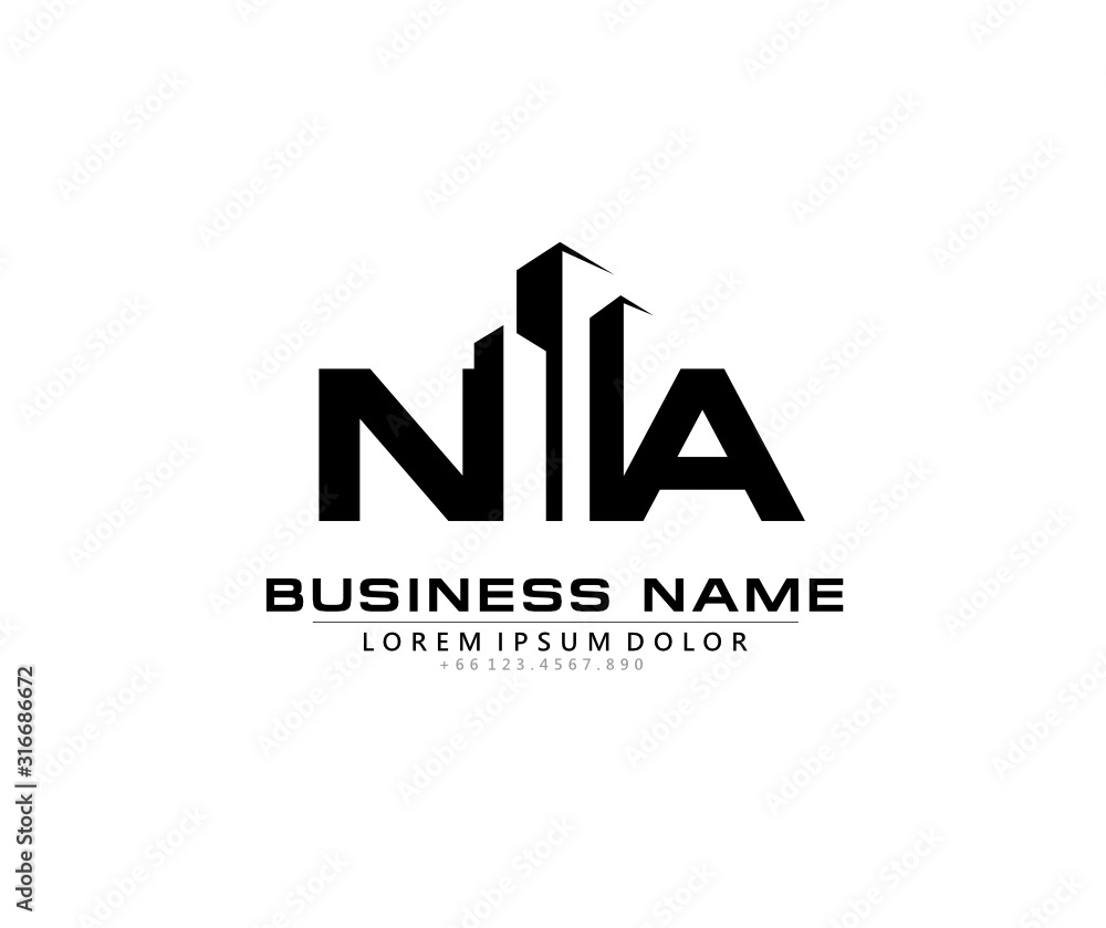 N A NA Initial building logo concept