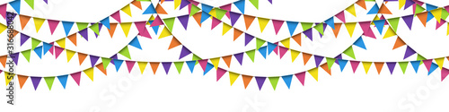 seamless colored garlands background