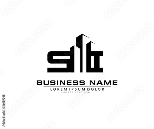 S I SI Initial building logo concept