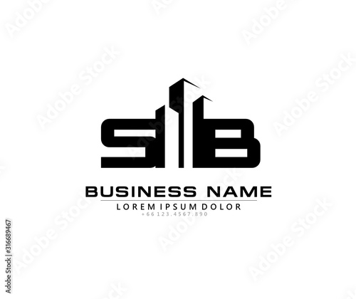 S B SB Initial building logo concept