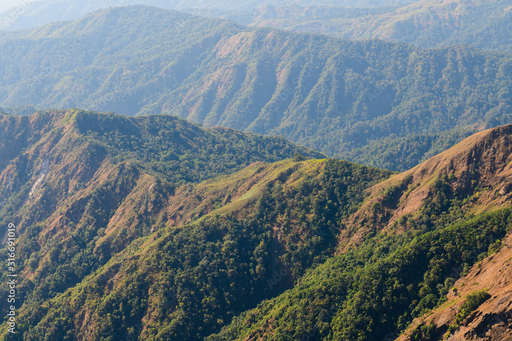 Fototapeta premium Complex mountain range at mulayit taung, myanmar