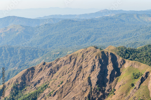 Complex mountain range at mulayit taung, myanmar