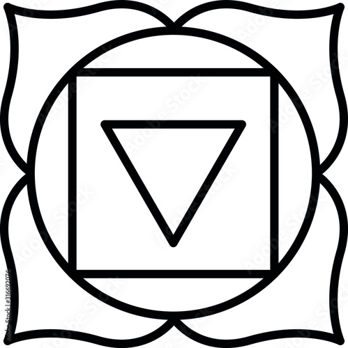 Chakra Muladhara - schwarz