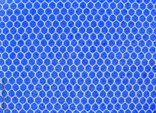 Close-Up blue Sponge Net Texture for Background