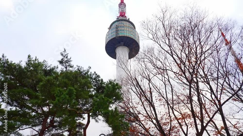 Namsan tower / seoul towwer South Korea. famous korean tourist landmark photo