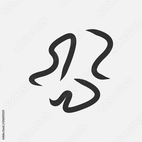 Worms intestinal parasites icon isolated on white background. Vector illustration.