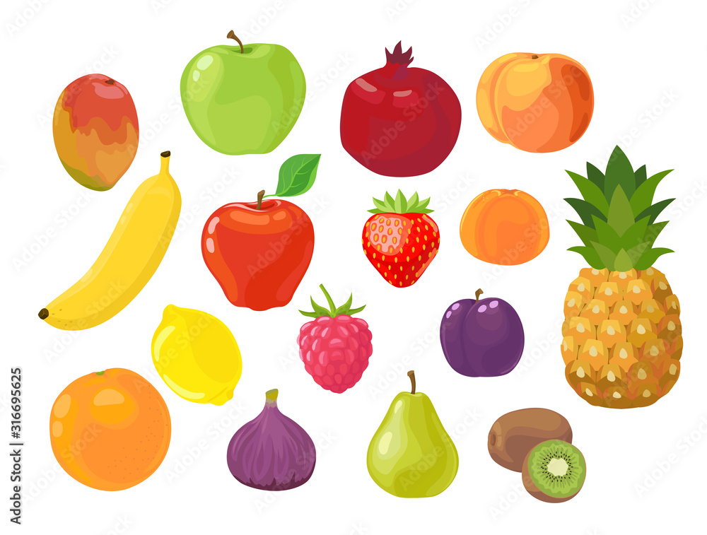 Collection Pixel Fruits Including Apple Pear Stock Vector (Royalty Free)  1349102360