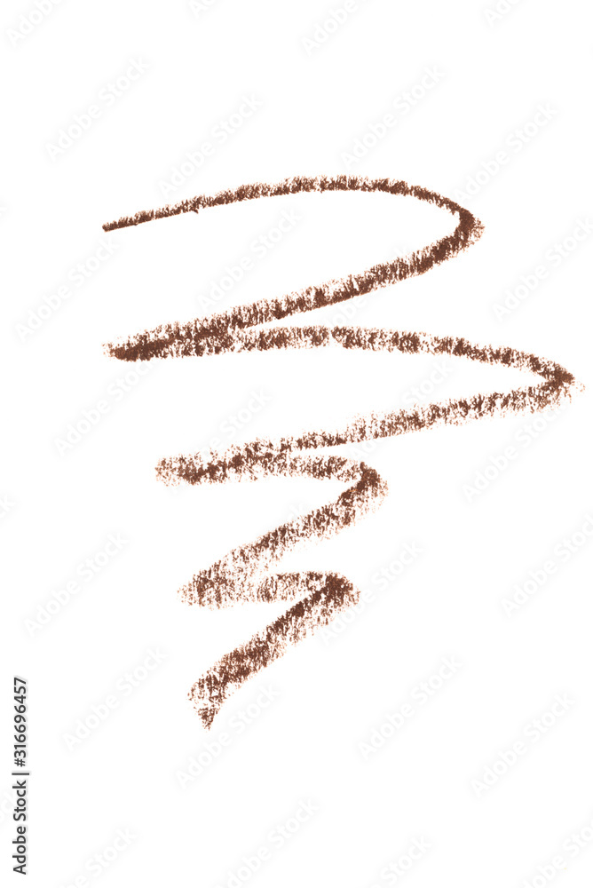 Brow liner pencil stroke on white background - Image Brow liner pencil stroke on white background - Image