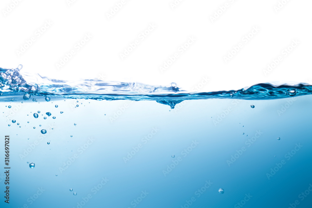 Beautiful water waves Splashed water wave in clean blue water Beautiful water waves Splashed water wave in clean blue water
