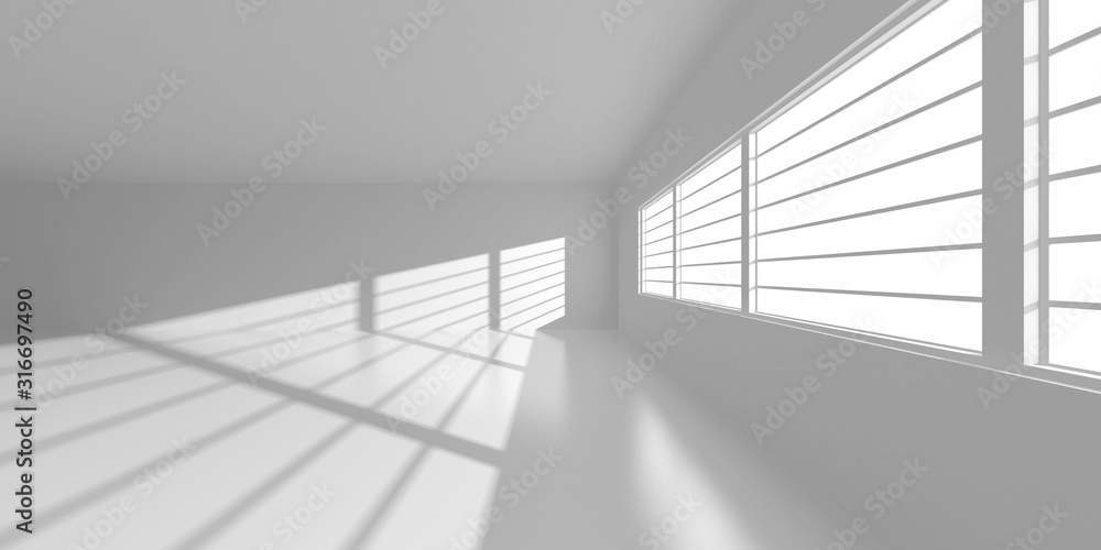 Obraz premium Futuristic White Architecture Design Background