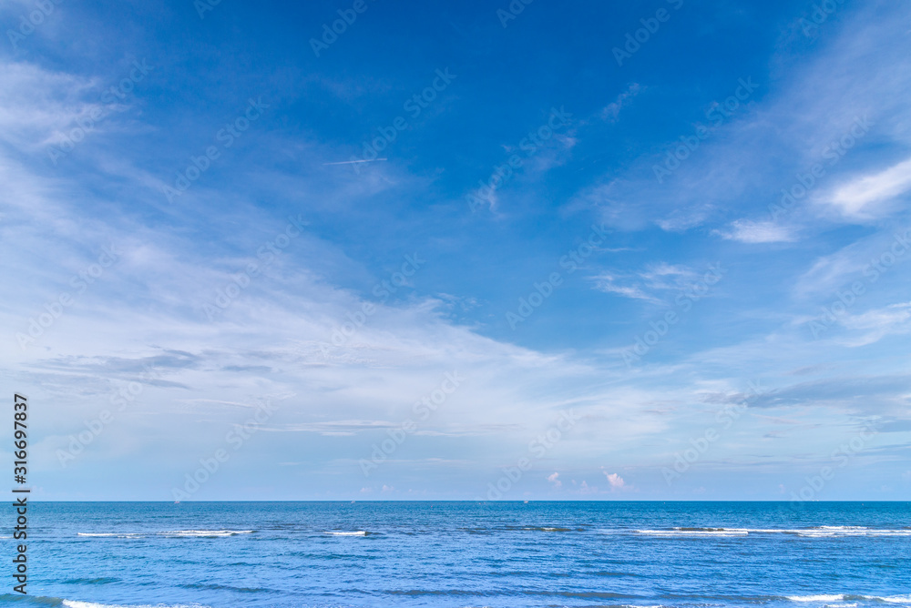 sea and blue sky nature background