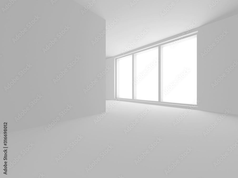 Fototapeta premium Futurystyczny Biały Projekt Architektury Tło