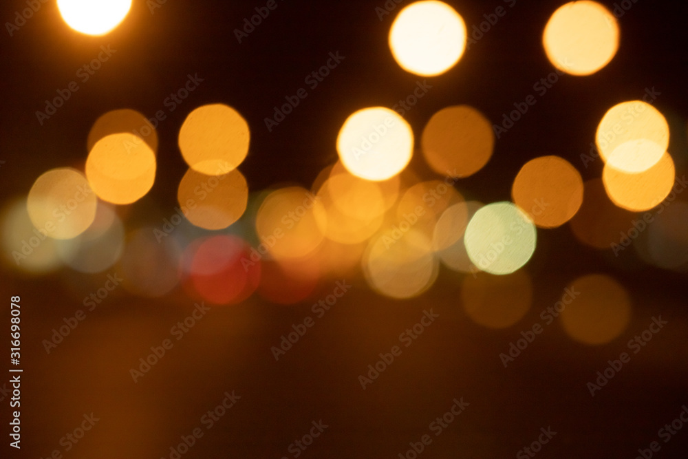 Blur image of city lights in the night.