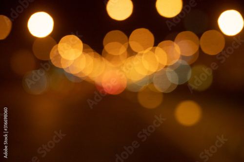 Blur image of city lights in the night.