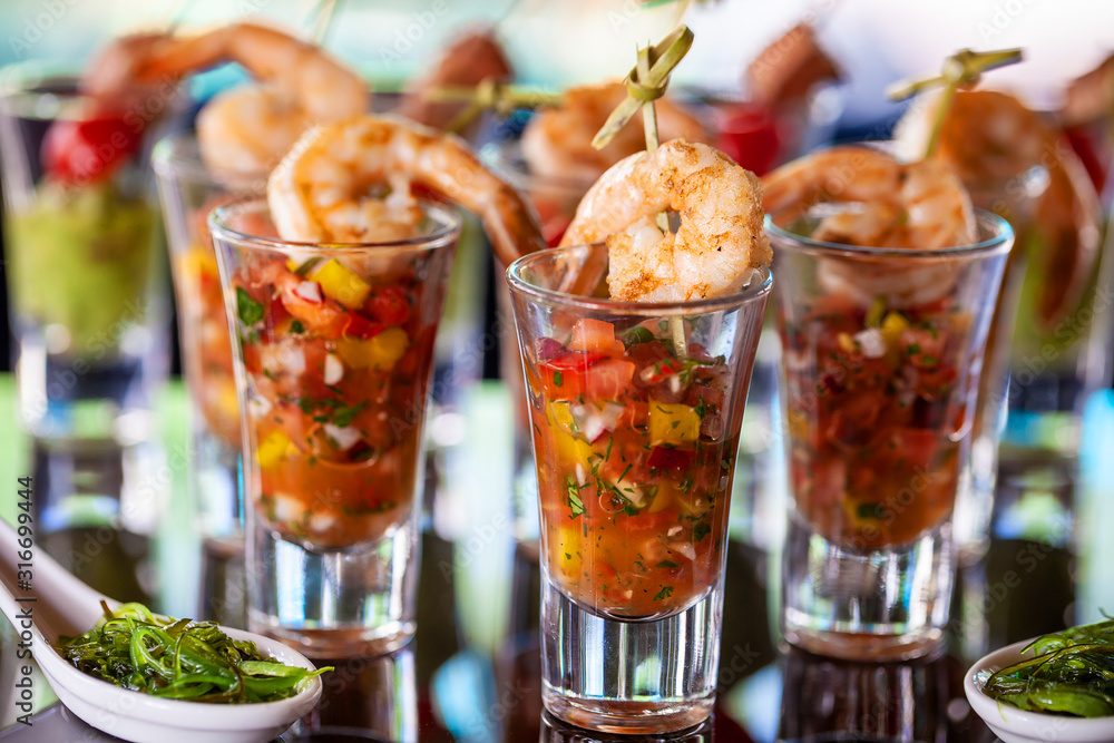 vegetable salsa with shrimps vegetable salsa with shrimps