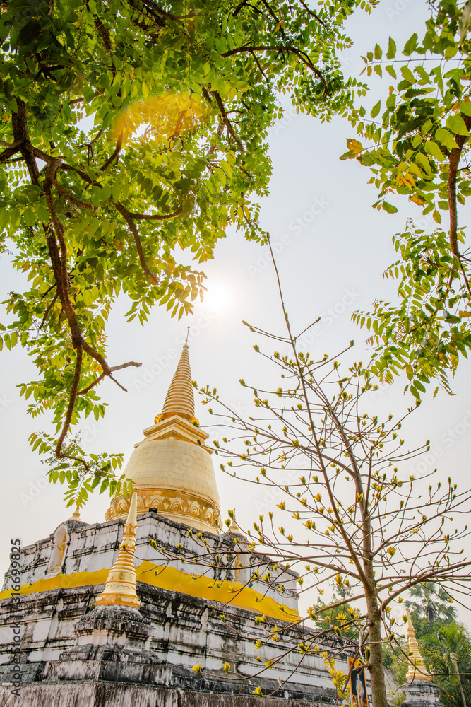 gold pagoda in temple