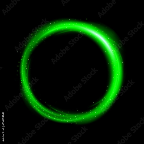 Round green light twisted, Suitable for product advertising, product design, and other.