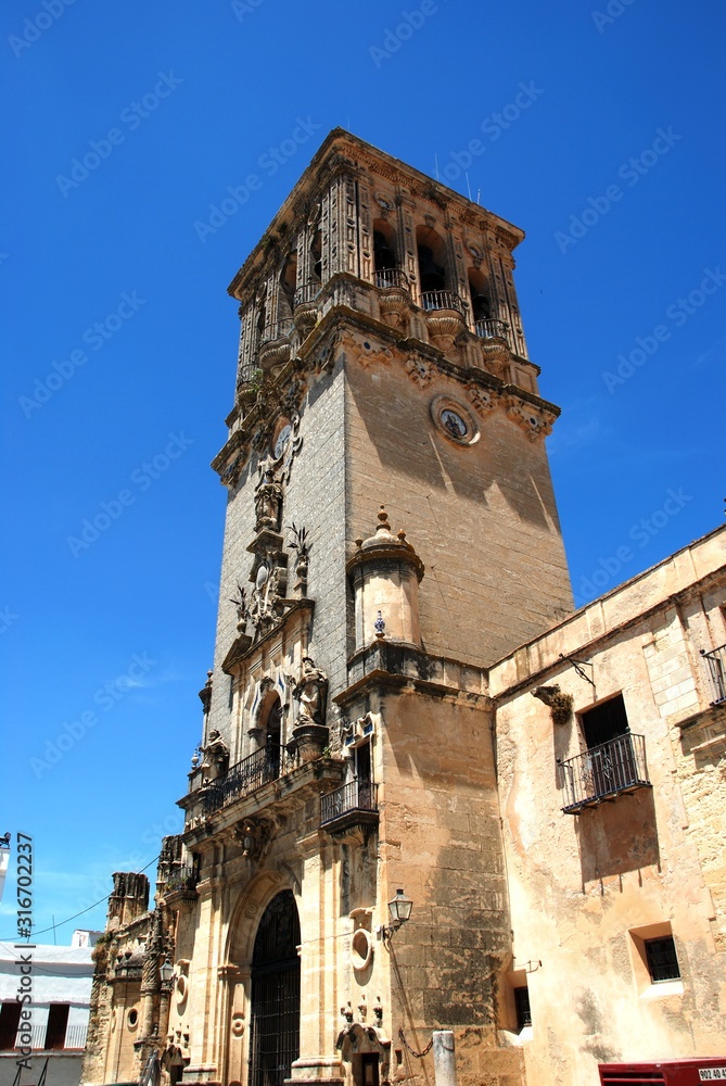 Santa Maria church tower, Arcos de la Frontera, Spain.