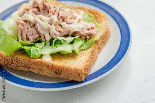sandwich with cheese and ham