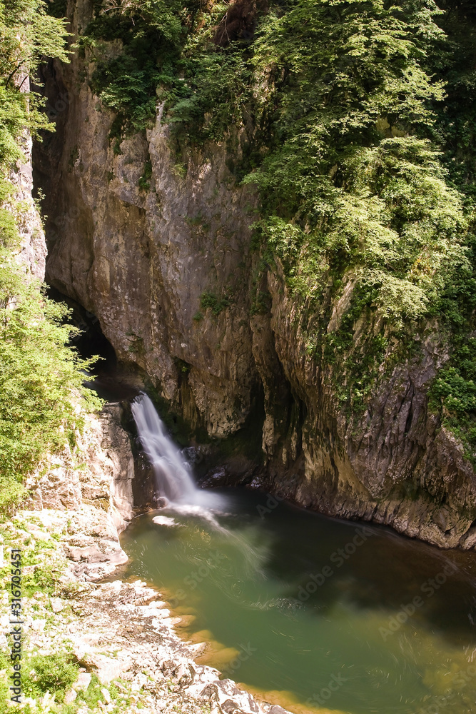 Waterfall in National Park Skocjanske,cave, Istria, Slovenia, Europe