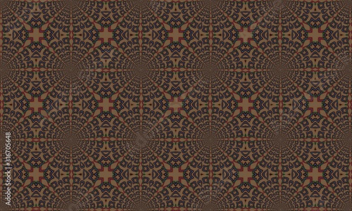 seamless background with pattern brown flower