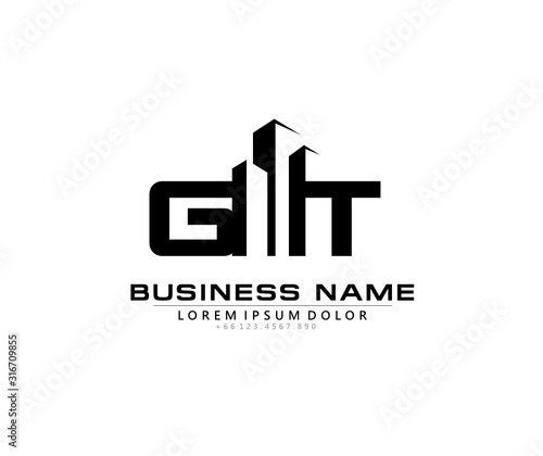 G T GT Initial building logo concept
