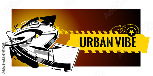 Urban Graffiti Vector Banner