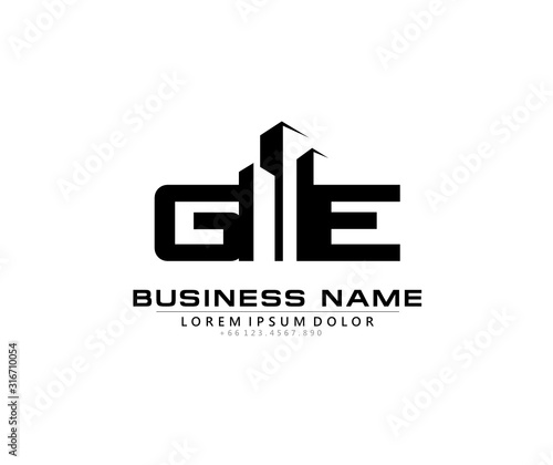 G E GE Initial building logo concept