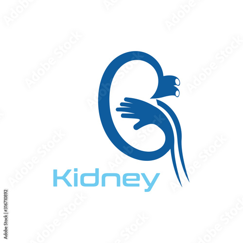 Kidney Care vector illustration design logo template symbol
