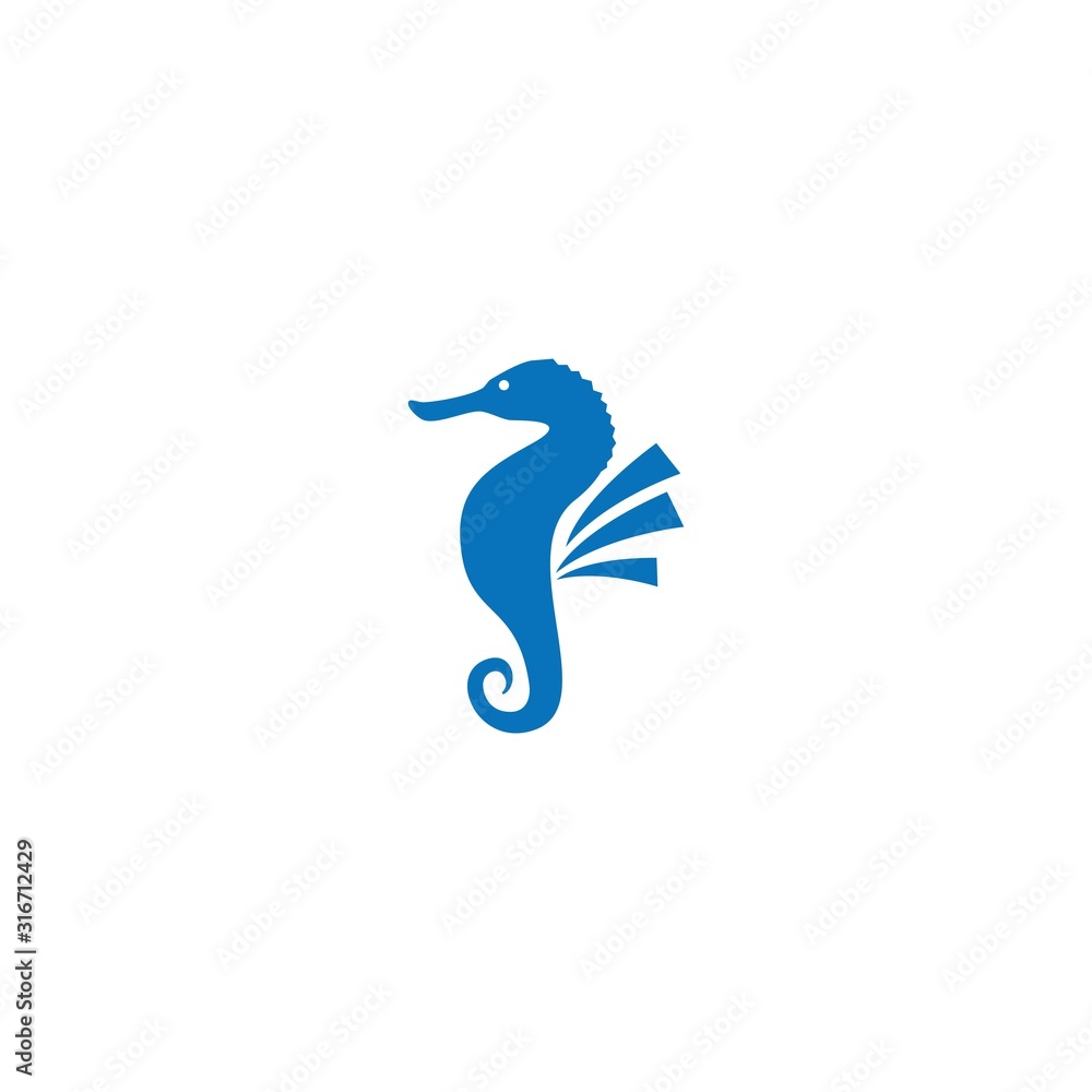 Sea horse illustration logo vector Sea horse illustration logo vector